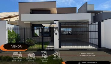 house em Rua Guaratuba, Jardim Universidade II - Cianorte - PR