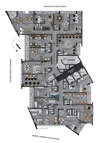 office em Avenida Santa Catarina, Balneário - Florianópolis - SC