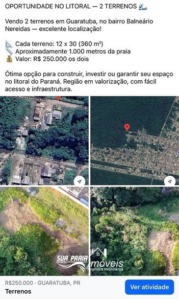 land_lot em Rua Marisa Santina Rauh, Guaratuba - Guaratuba - PR