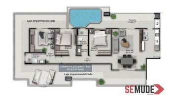 apartment em Capitão Romualdo de Barros, Carvoeira - Florianópolis - SC