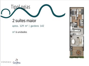 apartment em Haroldo Soares Glavan, Cacupé - Florianópolis - SC