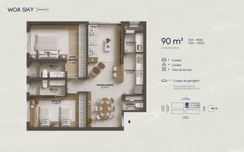 apartment em Eugênio Raulino Koerich, Campinas - São José - SC