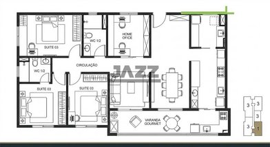 apartment em Avenida Durval Messias Queiroga, Condomínio Residencial Monte Carlo - São José dos Campos - SP