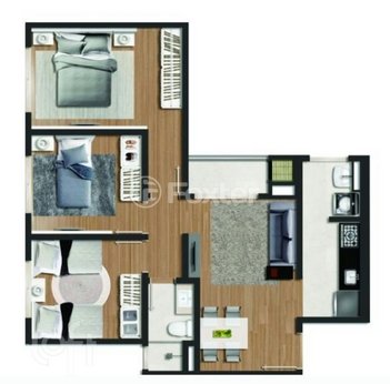 apartment em Rua Doutora Maria Zélia Carneiro de Figueiredo, Igara - Canoas - RS
