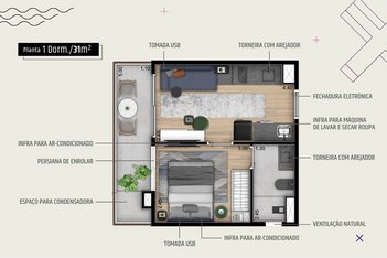 apartment em Rua Cunha Gago, Pinheiros - São Paulo - SP