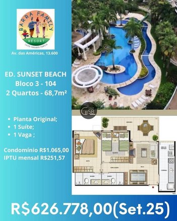 apartment em Avenida das Américas, Recreio dos Bandeirantes - Rio de Janeiro - RJ