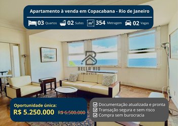 apartment em Avenida Atlântica, Copacabana - Rio de Janeiro - RJ
