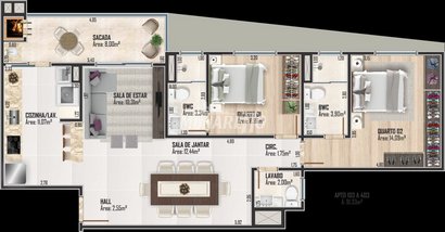 apartment em Rua Victor Sopelsa, Parque de Exposições - Concórdia - SC