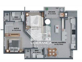 apartment em Rua Leonel Pereira, Cachoeira do Bom Jesus - Florianópolis - SC