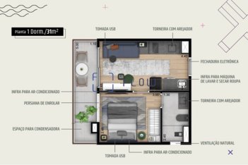 apartment em Rua Cunha Gago, Pinheiros - São Paulo - SP
