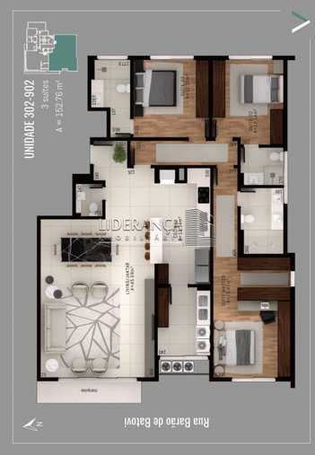 apartment em Rua Barão de Batovi, Centro - Florianópolis - SC