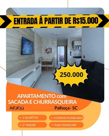 apartment em Rua Heleno Garcia, Aririú - Palhoça - SC