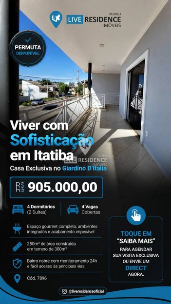 house em Avenida Gênova, Giardino D' Itália - Itatiba - SP