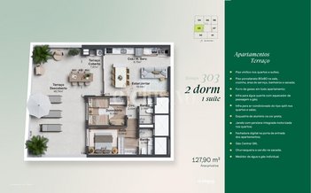 apartment em Rua Afonso Pena, Canto - Florianópolis - SC