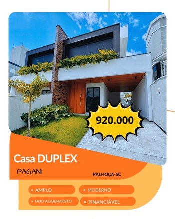 house em Rua Luca, Pagani - Palhoça - SC