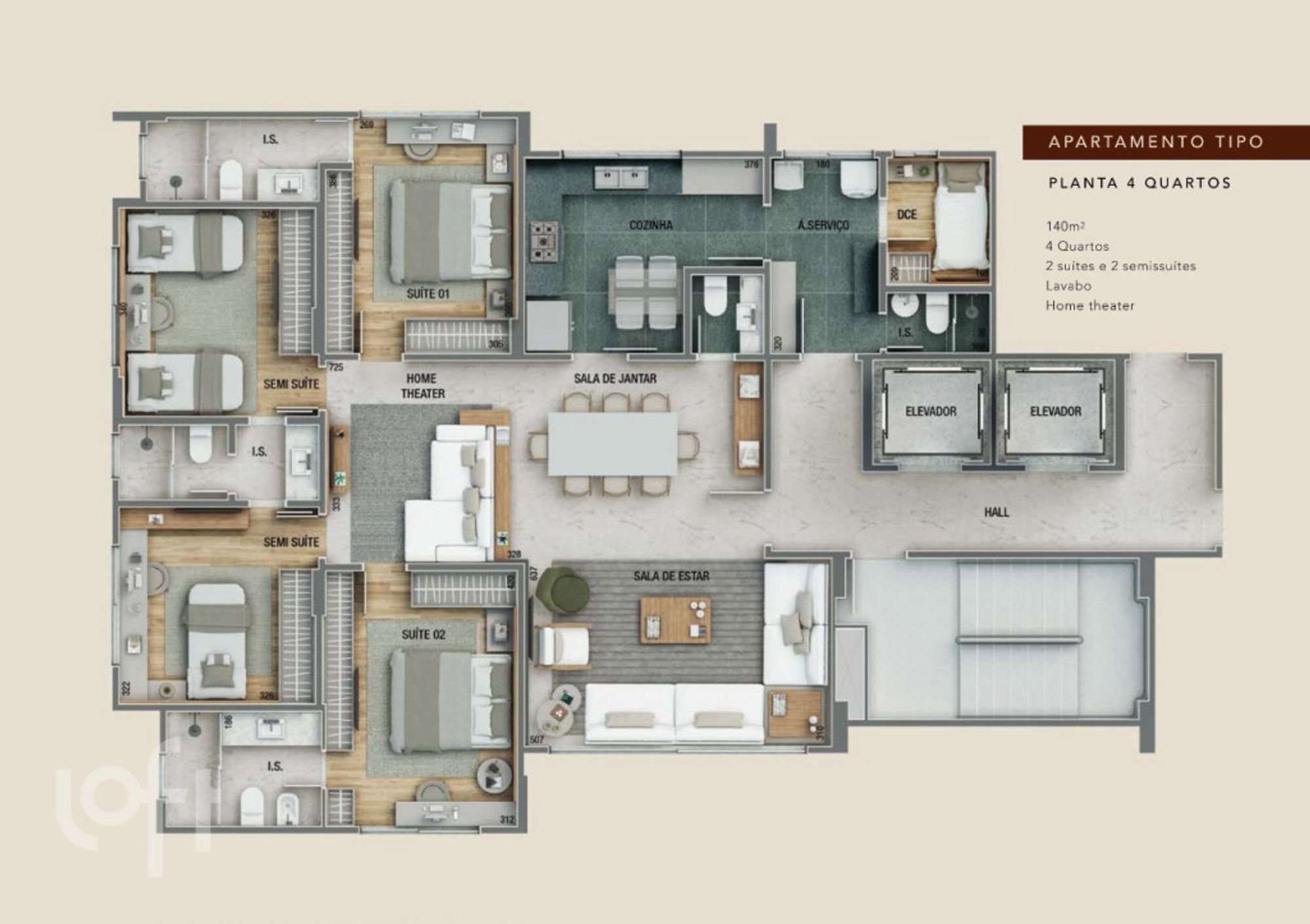 Apartamento com 4 quartos — Sion, Belo Horizonte