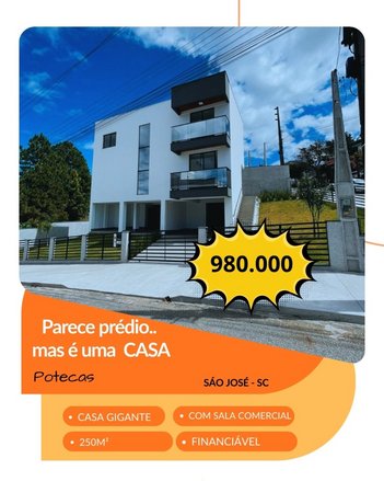house em Rua Eucalipto, Potecas - São José - SC