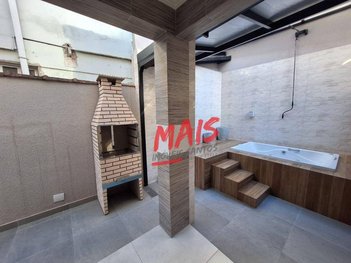 house em Rua Alberto Baccarat, Boqueirão - Santos - SP