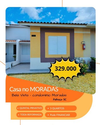 house em Avenida Paulo Roberto Vidal, Bela Vista - Palhoça - SC