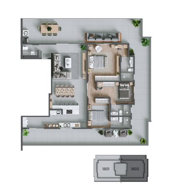 apartment em Allan Kardec, Agronômica - Florianópolis - SC