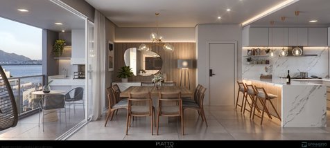 apartment em Haroldo Soares Glavan, Cacupé - Florianópolis - SC