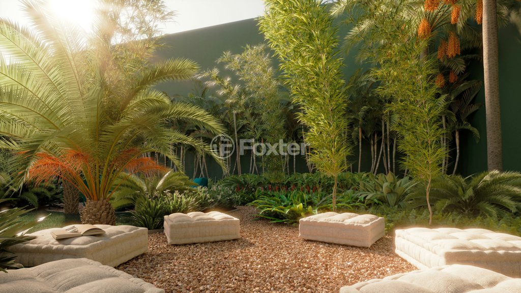 jardim-relaxante-com-bancos-de-madeira