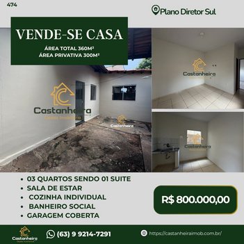 house em ARSE 22 Alameda 15, Plano Diretor Sul - Palmas - TO