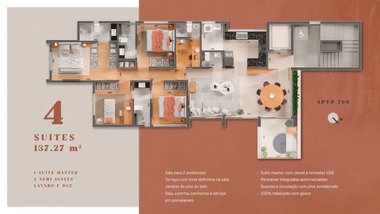 apartment em Rua Eclipse, Santa Lúcia - Belo Horizonte - MG