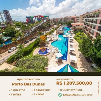 apartment em Avenida Medusa, Porto das Dunas - Aquiraz - CE
