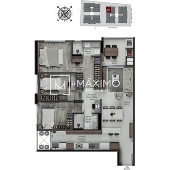 apartment em Rua São Jorge, Nossa Senhora do Rosário - São José - SC