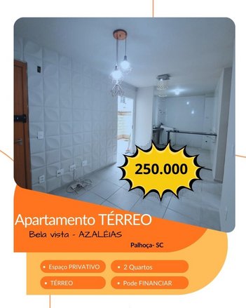 apartment em Rua Sebastião Alzemiro dos Santos, Bela Vista - Palhoça - SC