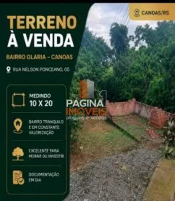 land_lot em Rua José Nélson Ponciano dos Santos, Olaria - Canoas - RS