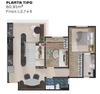 apartment em Avenida Santana, Jardim Golden Park Residence - Hortolândia - SP