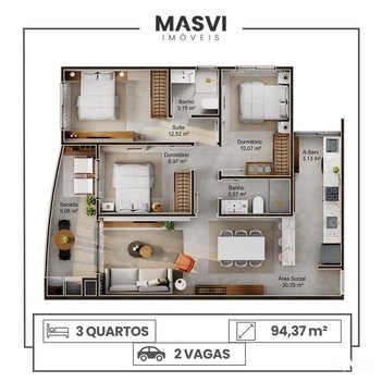 apartment em Rodovia Virgílio Várzea, Saco Grande - Florianópolis - SC