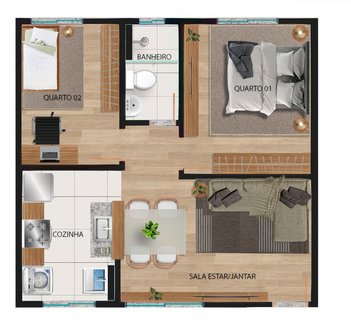 apartment em Rua Antônio Teixeira, Papine (Justinópolis) - Ribeirão das Neves - MG