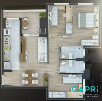 apartment em Rua Álvaro Andrade, Portão - Curitiba - PR