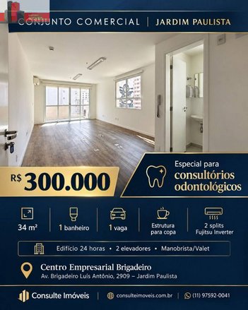 office em Avenida Brigadeiro Luís Antônio, Bela Vista - São Paulo - SP