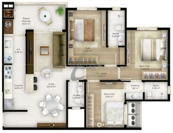 apartment em Avenida Governador Celso Ramos, Canto da Praia - Itapema - SC