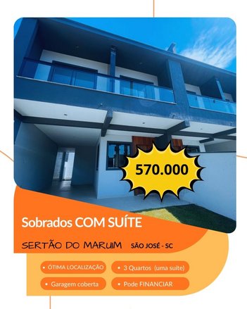 house em Rua João Paulo Ferreira, Sertão do Maruim - São José - SC