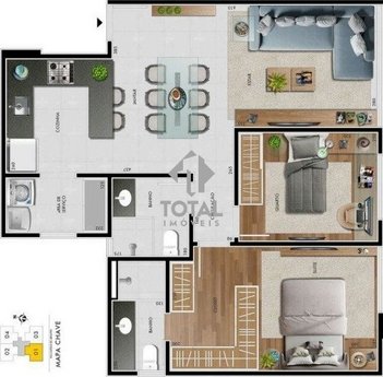 apartment em Rua Castelo de Abrantes, Castelo - Belo Horizonte - MG