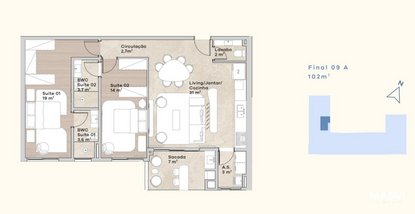 apartment em Avenida Tom Traugott Wildi, Praia Brava - Florianópolis - SC