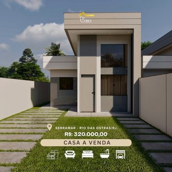 house em Avenida Serramar, Loteamento Extensão do Serramar - Rio das Ostras - RJ