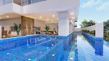 apartment em Rua General Vicente de Paula Dalle Coutinho, Canto do Forte - Praia Grande - SP