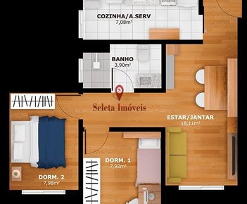 apartment em Avenida 9 JG, Jardim Guanabara II - Rio Claro - SP