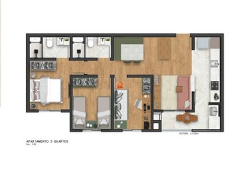 apartment em David Towns, Xaxim - Curitiba - PR