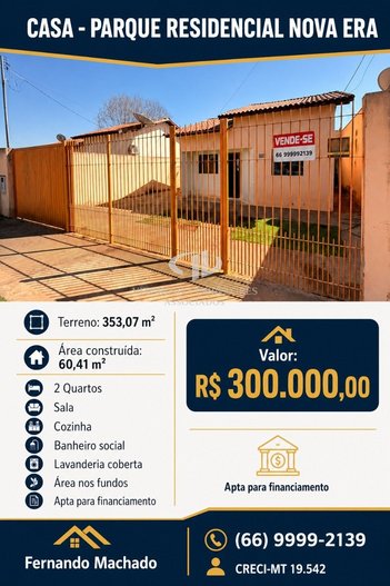 house em Rua Hilda Duarte de Oliveira, Parque Residencial Nova Era - Rondonópolis - MT