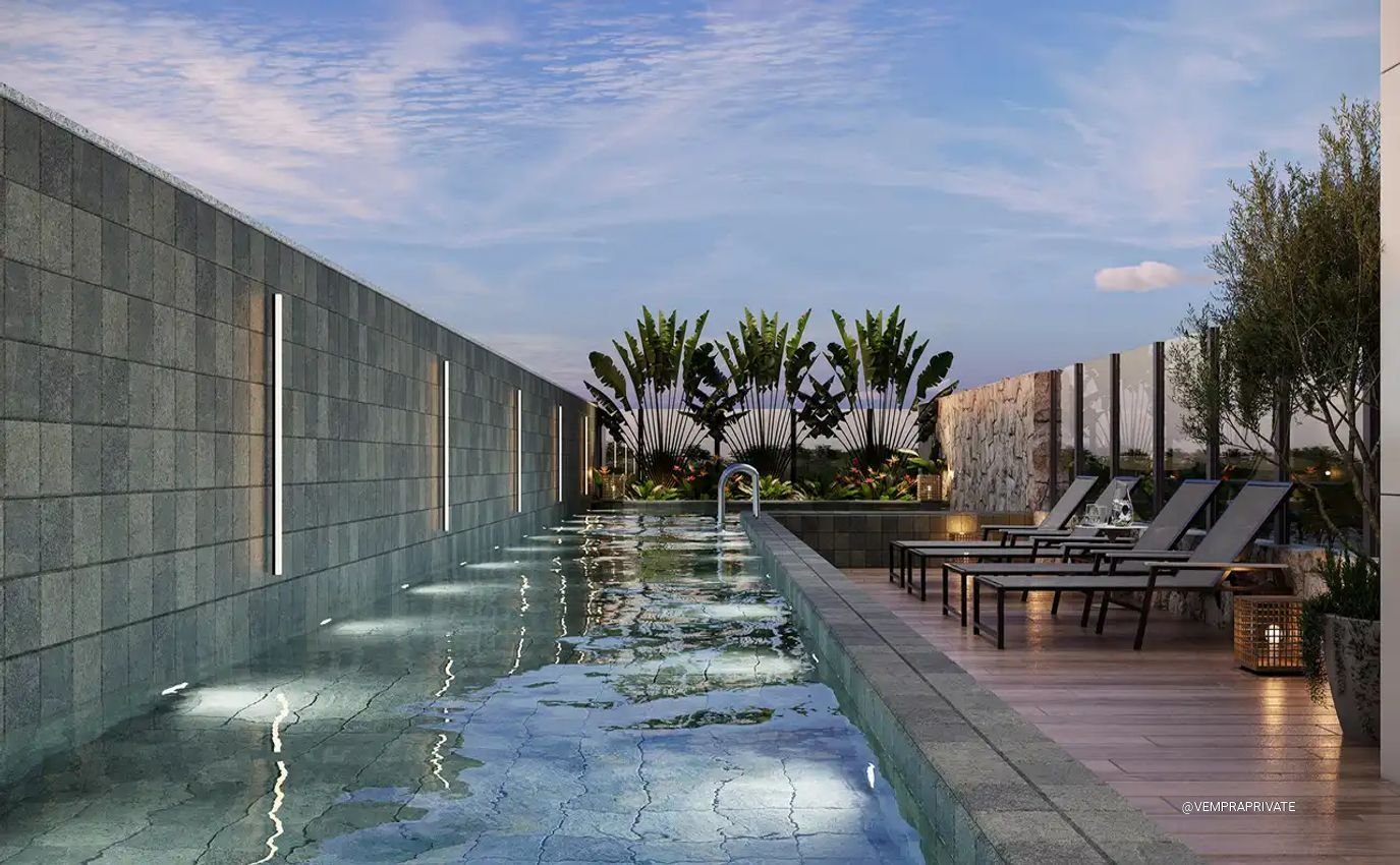 Piscina com raia