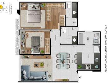 apartment em Rua Castelo de Abrantes, Castelo - Belo Horizonte - MG