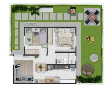 apartment em Rua Sergio Stimamilio, Hípica - Porto Alegre - RS