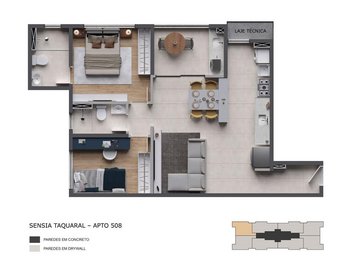 apartment em Rua Rodolfo Noronha, Jardim Nossa Senhora Auxiliadora - Campinas - SP